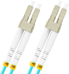 Patchcord optyczny Lanberg MM LC/UPC - LC/UPC Duplex om3 3 mm 3 m Aqua (FO-LULU-MD31-0030-TQ) - obraz 1