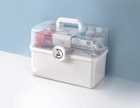 Аптечка, большой органайзер для медикаментов пластиковый белый MVM PC-16 M WHITE - изображение 3
