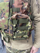 Плитоноска з підсумками - 6 шт, швидке скидання, Italian Camo, зразка НАТО, Molle, plate carrier molle placard - зображення 7