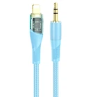 Кабель HOCO 3.5 mm to lightning Transparent Discovery Edition Digital audio conversion cable UPA25 |1M| синий