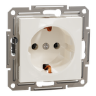 Розетка с заземлением ASFORA 71x71x42mm АБС+ПК кремовый [EPH2970123] Schneider Electric