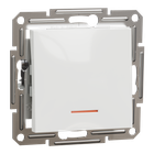 Выключатель одноклавишный из подсв. ASFORA 71x71x43mm ABS белый [EPH1470121] Schneider Electric