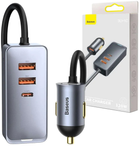 Автомобільний зарядний пристрій Baseus 120W USB/USB Type-C Fast Charge Grey (CCBT-B0G) - зображення 7