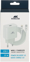 Ładowarka do telefonu Rivacase 20W USB-A/USB Type-C Quick Charge 3.0 White (PS4101WD5WHITE) - obraz 2