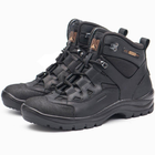 Берцы демисезонные тактические ботинки PAV 501 черные кожаные с мембраной Winterfrost 45 - изображение 1