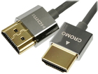 Kabel Lindy Cromo Line HDMI - HDMI 0.5 m Gray (4002888416702) - obraz 1