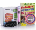 3D-ручка MYRIWELL 2 RP100B Pink (ABS, PLA) + PLA пластик (3 цвета) 9 метров, Защитные накладки и Трафареты