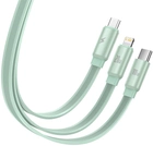 Kabel Baseus 3 w 1 USB Type-C - Apple Lightning / micro-USB / USB Type-C 1.7 m Green (CAQY000006) - obraz 2
