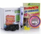 3D-ручка MYRIWELL 2 RP100B Purple (ABS, PLA) + PLA пластик (3 кольори) 9 метрів, Захисні накладки та Трафарети