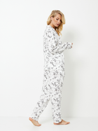 Piżama (koszula + spodnie) Aruelle Zillie pajama long S Biała (5905616149707) - obraz 3