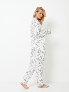 Piżama (koszula + spodnie) Aruelle Zillie pajama long L Biała (5905616149721) - obraz 3