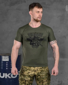 Тактична чоловіча потовідвідна футболка Піхота ВСУ 2XL олива (85829) - зображення 1