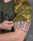 Тактическая мужская потоотводящая футболка ARMY M олива+пиксель (85810) - изображение 4