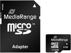 Karta pamięci MediaRange microSDHC 8GB Class 10 + SD adapter MR957 (4260283113521) - obraz 1