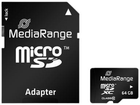 Karta pamięci MediaRange microSDXC 64GB Class 10 + SD adapter MR955 (4260283113484) - obraz 1