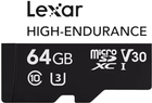 Karta pamięci Lexar High-Endurance microSDXC 64GB (LMSHGED064G-BCNNG) - obraz 1