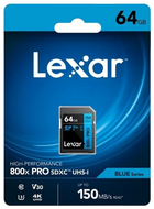 Карта пам'яті Lexar High-Performance 800x 150 MB/s SDXC 64GB (LSD0800P064G-BNNNG) - зображення 2