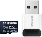 Karta pamięci Samsung PRO Ultimate microSDXC 128GB + adapter USB (8806094957235) - obraz 3