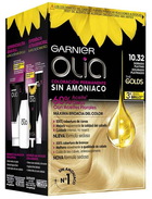 Перманентна крем-фарба для волосся з окислювачем Garnier Olia Permanent Coloring 10.32 Platinum Gold 54 мл (3600542408141) - зображення 1