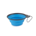 Складная миска с карабином Dexas Collapsible Travel Cup 480 мл голубая