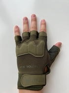 Рукавички безпалі захисні Ultimatum Олива,Тактичні рукавички без пальців M - изображение 1