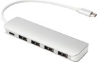Hub USB Digitus USB-C 4-port + PD Silver (4016032455653) - obraz 5