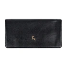 Чёрный женский кошелёк из фактуной кожи Ashwood J56 BLACK