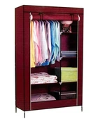 Складной тканевый шкаф Бордовый Portable Cloth Rack (SH7710827)