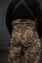 Мужские зимние брюки с подтяжками "Taslan" / Штаны с утеплителем Thermo-Loft пиксель 2XL - изображение 4