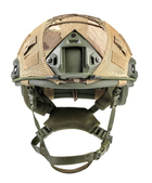 Балістичний шолом каска FAST Helmet NIJ IIIA оливковий і кавер мультикам - изображение 2