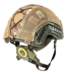 Балістичний шолом каска FAST Helmet NIJ IIIA оливковий і кавер мультикам - зображення 3