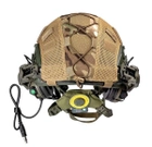 Балістичний шолом каска FAST Helmet NIJ IIIA оливковий+Тактичні навушники M32+квер - зображення 4