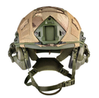 Балістичний шолом каска FAST Helmet NIJ IIIA оливковий + Тактичні навушники M32H - изображение 2