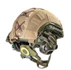 Балістичний шолом каска FAST Helmet NIJ IIIA оливковий + Тактичні навушники M32H - изображение 3