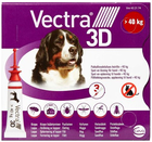 Krople na pchły i kleszcze Ceva Vectra 3D Spot On Solution dla psów 40 kg 3 szt (3411113012717) - obraz 1