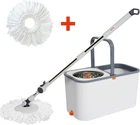 Комплект для уборки RZTK Spin Mop (швабра и ведро с отжимом) + 1 дополнительная сменная насадка