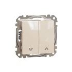 Выключатель для жалюзи кнопочный 10А-250В Бежевый 73х73х37mm ABS-UV [SDD112114] Sedna Design & Elements Schneider Electric