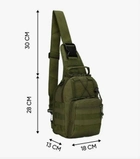 Армейская сумка-рюкзак Хаки Зеленая через плечо для военных - изображение 4