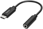 Adapter Hama USB C — 3.5 mm Jack Stereo Czarny (00205282) - obraz 1