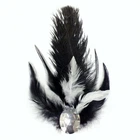 Заколка с перьями SETA Decor 99-95BLK-WT-VZ