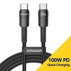 Кабель ESSAGER Star 100W USB Charging Cable Type C to Type C 2 м Black (EXCTT1-XCA01)