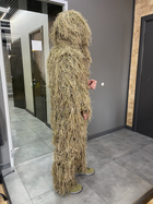 Маскувальний костюм Кікімора (Geely), нитка Койот, розмір SM до 75 кг, костюм розвідника, маскхалат кікімора - зображення 10