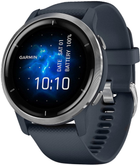 Спортивний годинник Garmin Venu 2 Silver Bezel with Granite Blue Case and Silicone Band (010-02430-10)