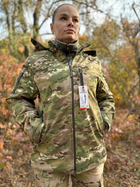 Куртка тактическая весна женская мультикам водооталкивающая SoftShell Combat женская S XL - изображение 3