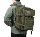 Тактичний штурмовий армійський рюкзак олива 45л / військовий рюкзак - зображення 3