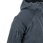 Кофта флисовая Helikon-Tex Alpha Hoodie Jacket Grid Fleece Shadow Grey XL - изображение 10