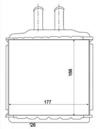 Теплообмінник, система опалення салону NRF 54270 NRF (54270)