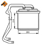 Теплообмінник, система опалення салону NRF 54215 NRF (54215)