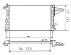 Радіатор, система охолодження двигуна NRF 58775 NRF (58775)