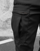 Зимние брюки карго тактические Softshell BEZET Эшелон черные - XS - изображение 8